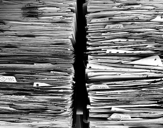 double stack of papers